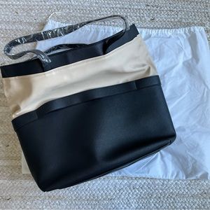 Thale Blanc Large Popup Convertible Tote In Black & Beige